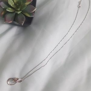 Sterling & 14K Rose Gold Abstract Infinity Symbol
